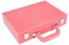 Leather Mexican Train Game Set - Pink